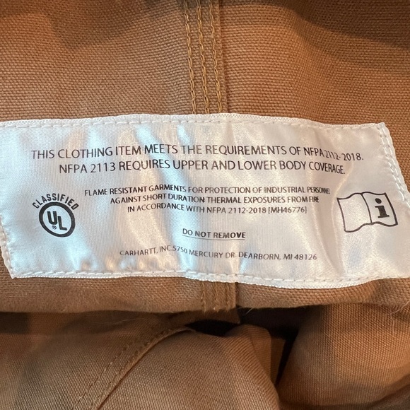 NWOT Carhartt Men’s Insulated FR  Overalls - Picture 7 of 8